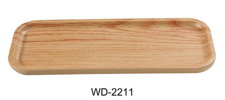 Yanco Wooden 11 3/4" X 4 1/4" Rectangular Plate