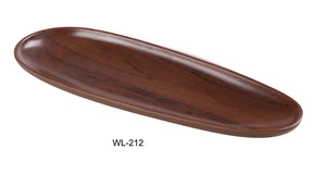Yanco Woodland 12" X 4 1/4" X 1 1/8" Oval Plate