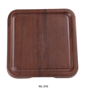 Yanco Woodland 9 1/2" X 1" Square Tray With Foot