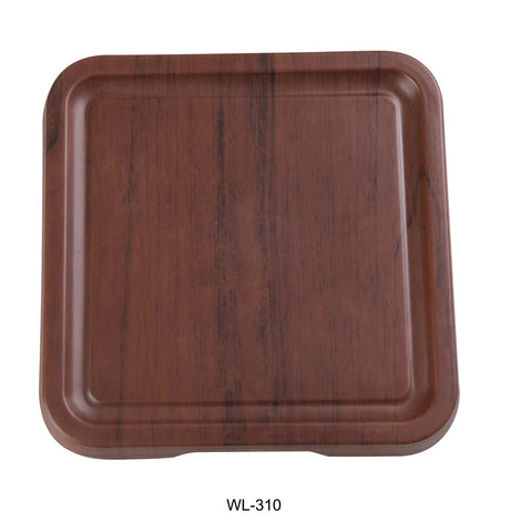 Yanco Woodland 9 1/2" X 1" Square Tray With Foot