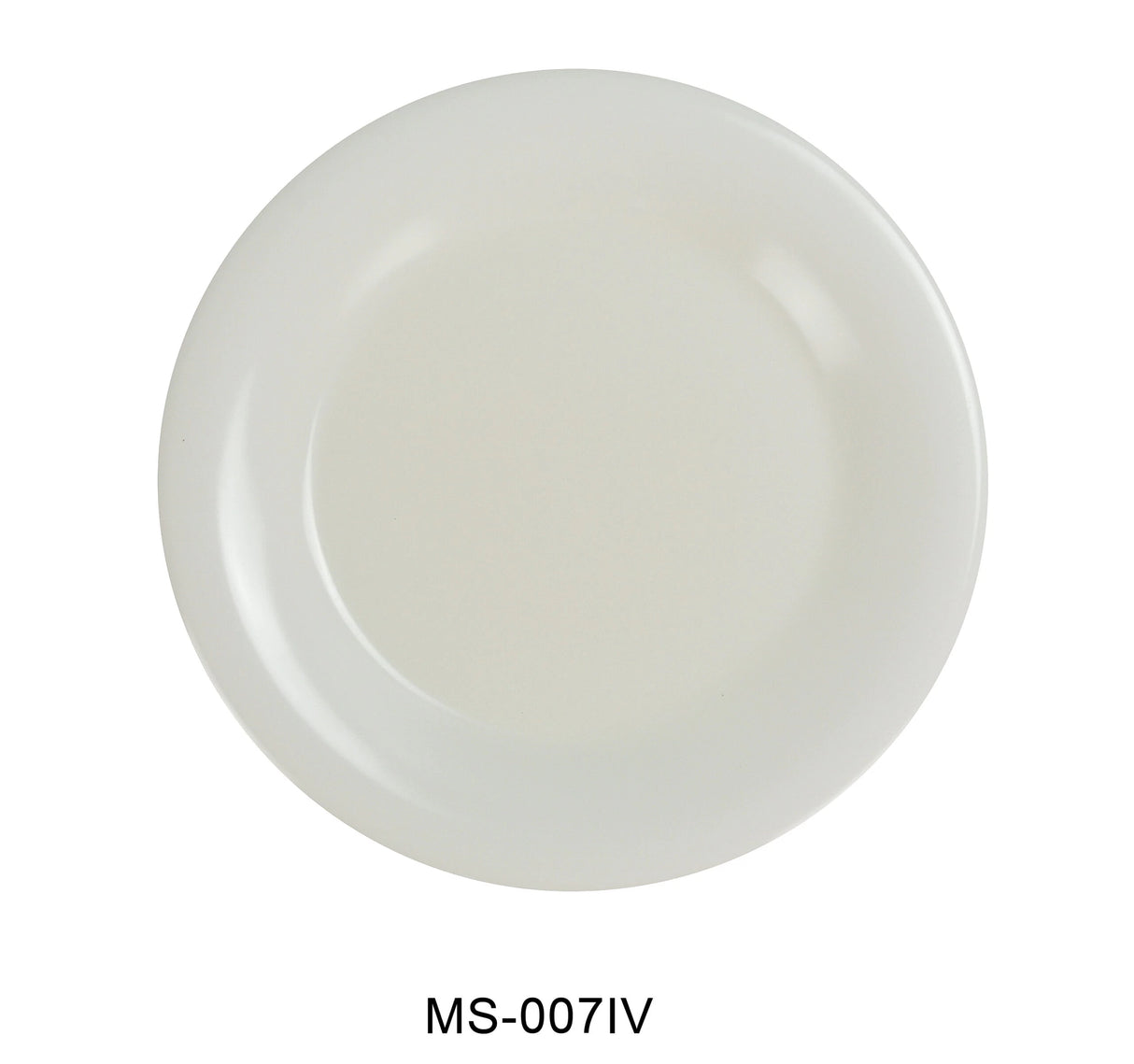 Yanco MILE STONE   7 1/2" WIDE RIM ROUND PLATE IVORY