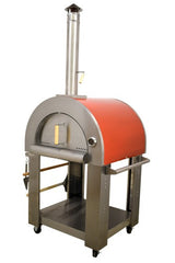 32″ Wood Fired Pizza Oven Stainless Steel with Red Enamel Coating Shield
32英寸红色不锈钢柴火披萨烤箱