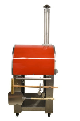 32″ Wood Fired Pizza Oven Stainless Steel with Red Enamel Coating Shield
32英寸红色不锈钢柴火披萨烤箱