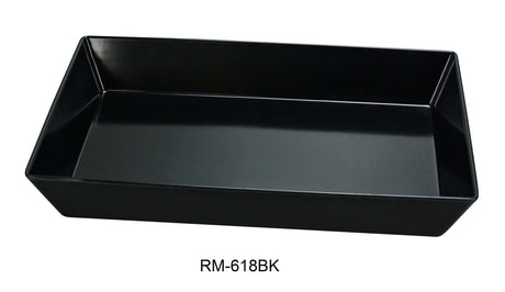 Yanco Rome-Black 17 3/4" X 11 3/4" X 2 1/2" Rectangular Tray Black