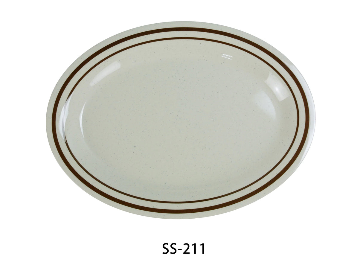 Yanco Sesame 11 1/2" X 8" Oval Platter
