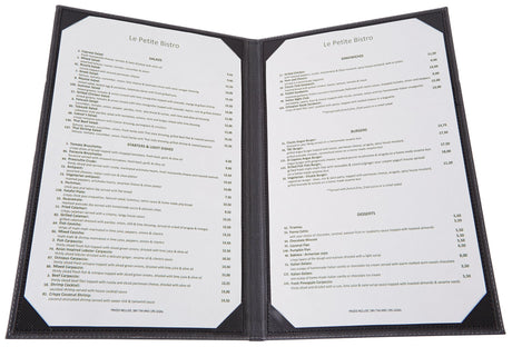 Two-View Menu Cover