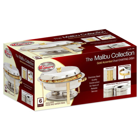 Malibu Collection 6 Quart Oval Chafer, Medium Weight