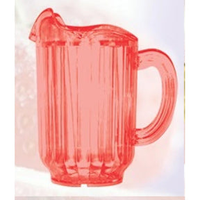 Yanco 3 Spout Plastic Pitcher Red 60 Oz