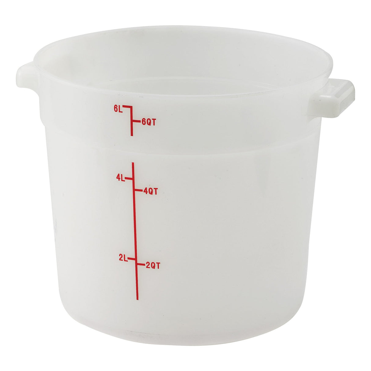 Round Storage Container, White, Polypropylene