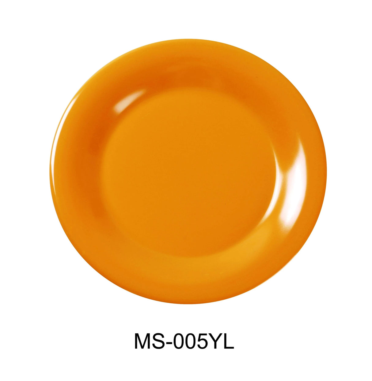 Yanco MILE STONE  5 1/2" WIDE RIM ROUND PLATE YELLOW