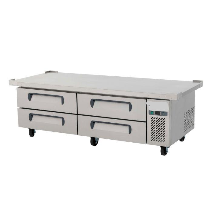 72″ Wide Refrigerated Chef Base With 76″ Extended top