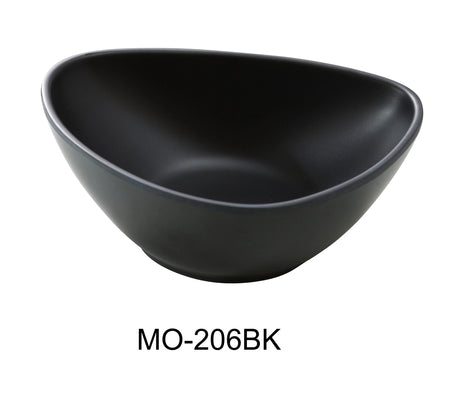 Yanco Moderne 6" X 4 1/2" X 2" Deep Triangle Plate Black 12 Oz