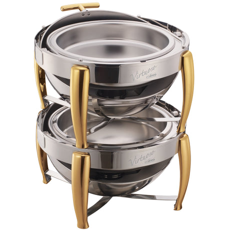 Virtuoso Collection 6 Quart Full-size Roll-Top Chafer, Extra Heavyweight