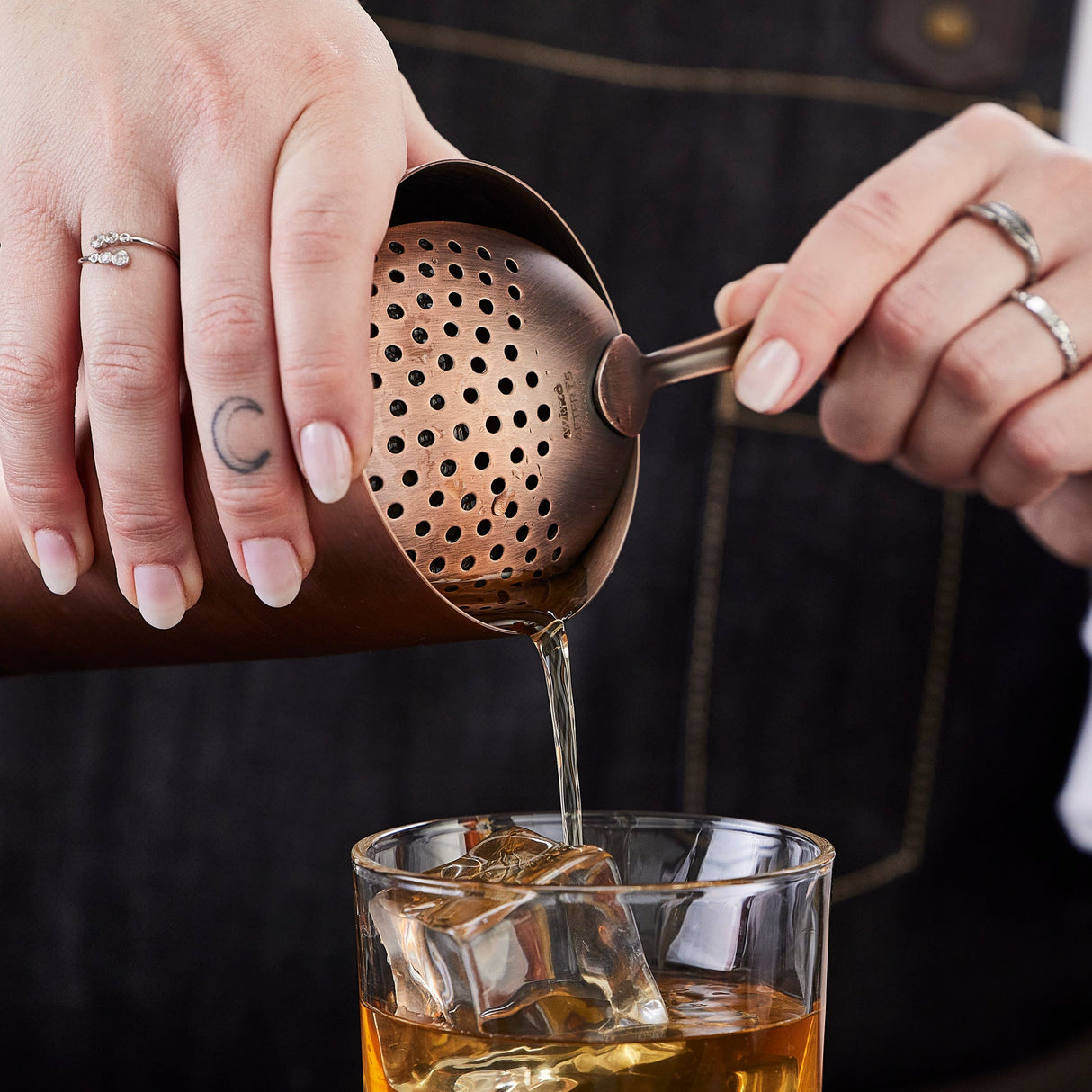 After5 Julep Strainer, Antique Copper