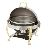 Vintage Collection 6 Quart Round Roll-Top Chafer, Extra Heavyweight