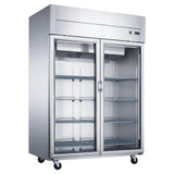Dukers  D55AR-GS2 Top Mount Glass 2-Door Commercial Reach-in Refrigerator (Free Shipping) (Add to cart for discount)