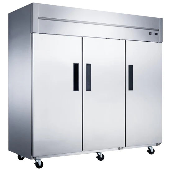 Dukers  D83AR Commercial 3-Door Top Mount Refrigerator in Stainless Steel (Free Shipping)+(Add to cart for discount)