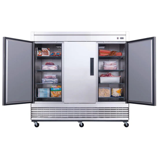 Dukers  D83F 3-Door Commercial Freezer in Stainless Steel (Free Shipping) (Add to cart for discount)