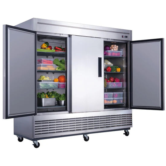 Dukers  D83R 3-Door Commercial Refrigerator in Stainless Steel (Free Shipping) (Add to cart for discount)