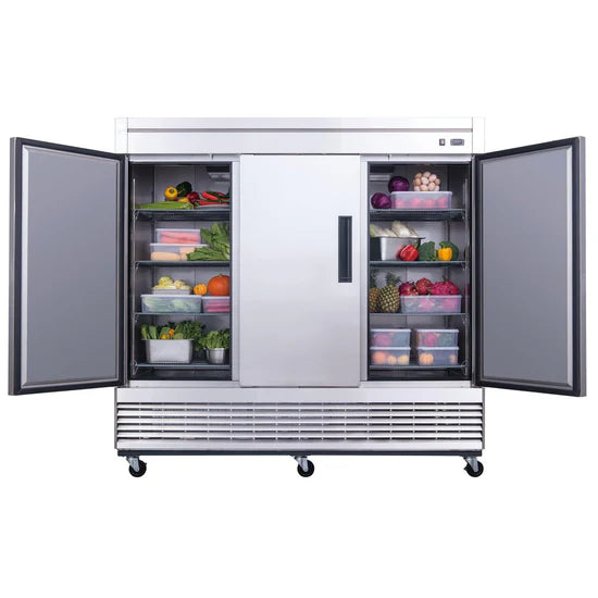 Dukers  D83R 3-Door Commercial Refrigerator in Stainless Steel (Free Shipping) (Add to cart for discount)