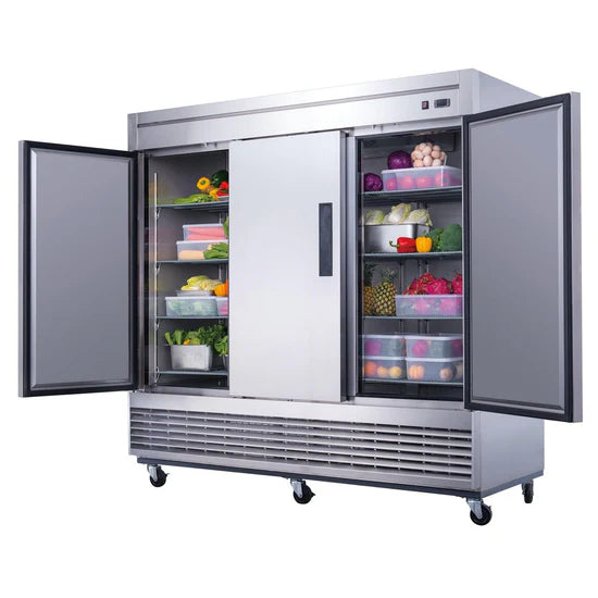 Dukers  D83R 3-Door Commercial Refrigerator in Stainless Steel (Free Shipping) (Add to cart for discount)