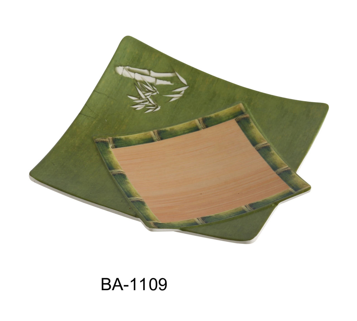 Yanco Bamboo Style 9" SQUARE PLATE
