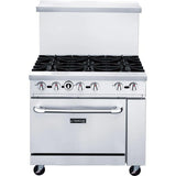 Dukers  DCR36-6B 36" Gas Range with Six (6) Open Burners (Free Shipping) (Add to cart for discount)