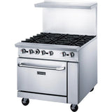 Dukers  DCR36-6B 36" Gas Range with Six (6) Open Burners (Free Shipping) (Add to cart for discount)