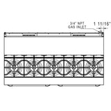 Dukers  DCR60-10B 60" Gas Range with Ten (10) Open Burners (Free Shipping) (Add to cart for discount)