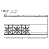 Dukers  DCR60-6B24GM 60" Gas Range with Six (6) Open Burners & 24" Griddle (Free Shipping) (Add to cart for discount)