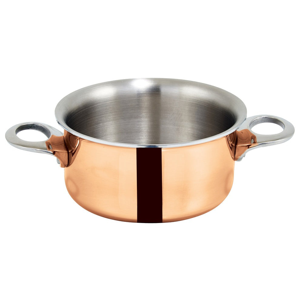 Mini 3.75" Casserole, Copper Plated, 15 oz ｜迷你镀铜炖锅（3.75英寸，15 盎司）