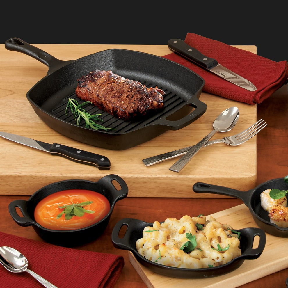 CAGP-10S - 10-1/2" Square FireIron Cast Iron Grill Pan