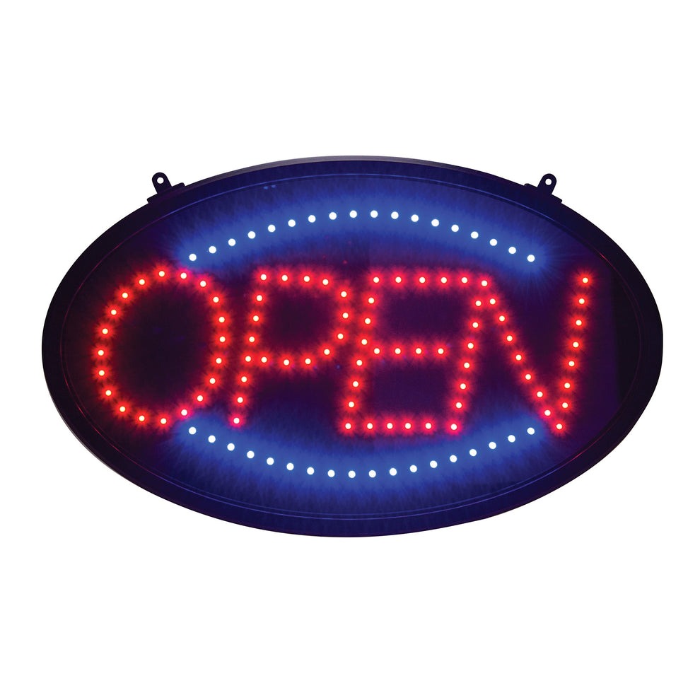 LED-10 - "Open" LED Sign, Oval｜LED-10 - 椭圆形 “OPEN” LED牌