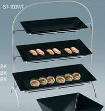 Yanco Rome-Black 22 1/2"X19"X9 1/2" 3-Tier Stand For Rm-212,214,218 White