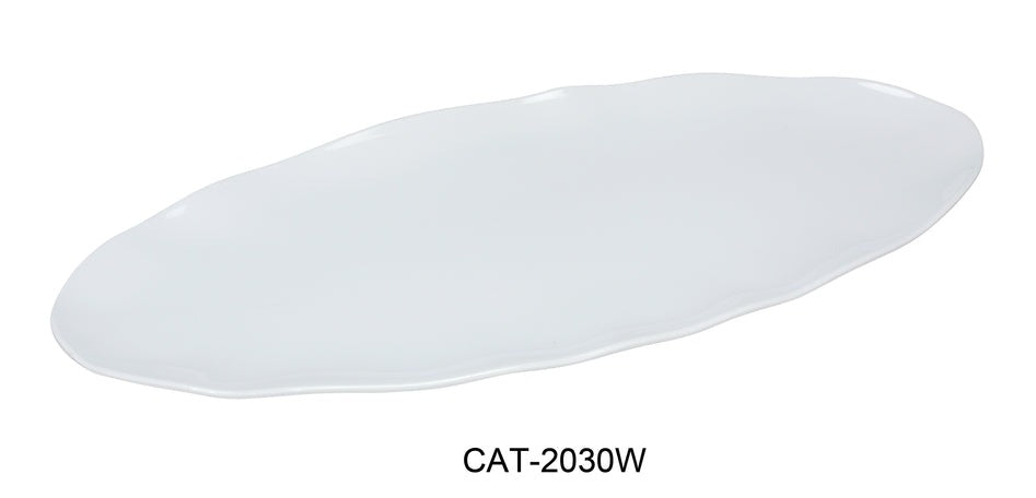 72 Pack Yanco CATERING COLLECTION	30" x 12" OVAL PLATTER - WHITE