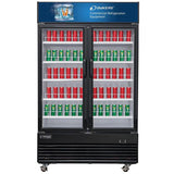 Dukers  DSM-48R Commercial Glass Swing 2-Door Merchandiser Refrigerator in Black (Free Shipping) (Add to cart for discount)