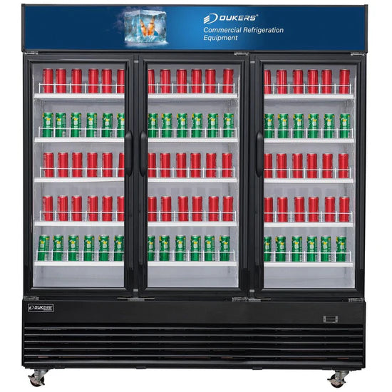 Dukers  DSM-69R Commercial Glass Swing 3-Door Merchandiser Refrigerator (Free Shipping) (Add to cart for discount)