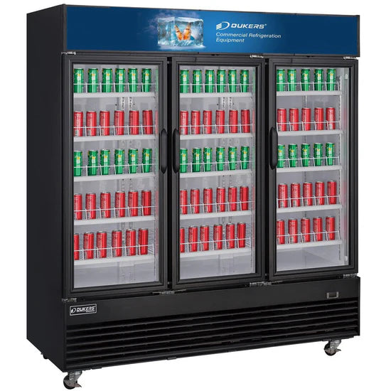 Dukers  DSM-69R Commercial Glass Swing 3-Door Merchandiser Refrigerator (Free Shipping) (Add to cart for discount)