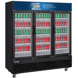 Dukers  DSM-69R Commercial Glass Swing 3-Door Merchandiser Refrigerator (Free Shipping) (Add to cart for discount)