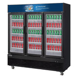 Dukers  DSM-69R Commercial Glass Swing 3-Door Merchandiser Refrigerator (Free Shipping) (Add to cart for discount)