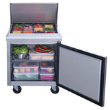 Dukers  DSP29-12M-S1 1-Door Commercial Food Prep Table Refrigerator in Stainless Steel with Mega Top (Free Shipping) (Add to cart for discount)