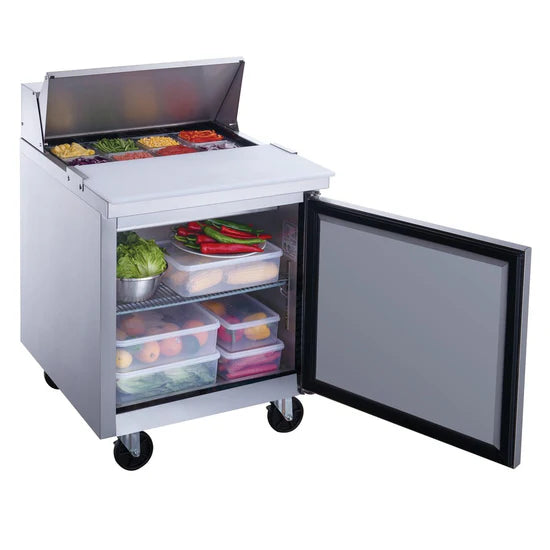 Dukers  DSP29-8-S1 1-Door Commercial Food Prep Table Refrigerator in Stainless Steel (Free Shipping) (Add to cart for discount)