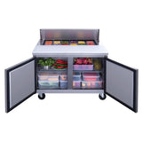 Dukers  DSP48-12-S2 2-Door Commercial Food Prep Table Refrigerator in Stainless Steel (Free Shipping) (Add to cart for discount)