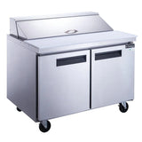 Dukers  DSP48-12-S2 2-Door Commercial Food Prep Table Refrigerator in Stainless Steel (Free Shipping) (Add to cart for discount)