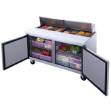 Dukers  DSP60-16-S2 2-Door Commercial Food Prep Table Refrigerator in Stainless Steel (Free Shipping) (Add to cart for discount)
