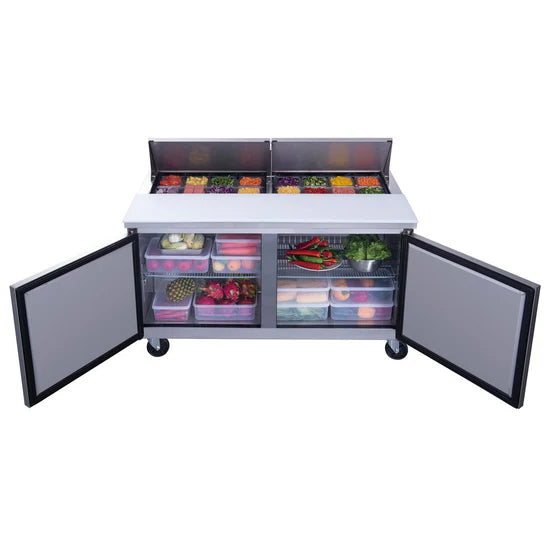 Dukers  DSP60-16-S2 2-Door Commercial Food Prep Table Refrigerator in Stainless Steel (Free Shipping) (Add to cart for discount)