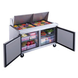 Dukers  DSP60-24M-S2 2-Door Commercial Food Prep Table Refrigerator in Stainless Steel with Mega Top (Free Shipping) (Add to cart for discount)