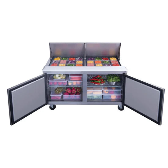 Dukers  DSP60-24M-S2 2-Door Commercial Food Prep Table Refrigerator in Stainless Steel with Mega Top (Free Shipping) (Add to cart for discount)