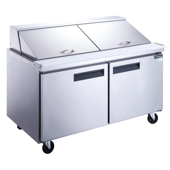 Dukers  DSP60-24M-S2 2-Door Commercial Food Prep Table Refrigerator in Stainless Steel with Mega Top (Free Shipping) (Add to cart for discount)