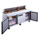 Dukers  DSP72-18-S3 3-Door Commercial Food Prep Table Refrigerator in Stainless Steel (Free Shipping) (Add to cart for discount)